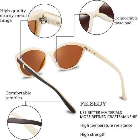 FEISEDY Classic Cateye Polarized Sunglasses for Women 100% UV Protection B2512 in Saudi Arabia