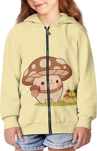BYCHECAR Zip Up Hoodies for Girls Boys Long Sleeve Hoodies Jacket Kids Clothes 6-14 in Saudi Arabia