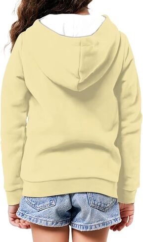 BYCHECAR Zip Up Hoodies for Girls Boys Long Sleeve Hoodies Jacket Kids Clothes 6-14 in Saudi Arabia