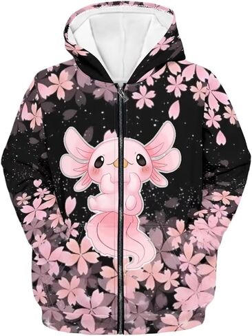 BYCHECAR Zip Up Hoodies for Girls Boys Long Sleeve Hoodies Jacket Kids Clothes 6-14 in Saudi Arabia