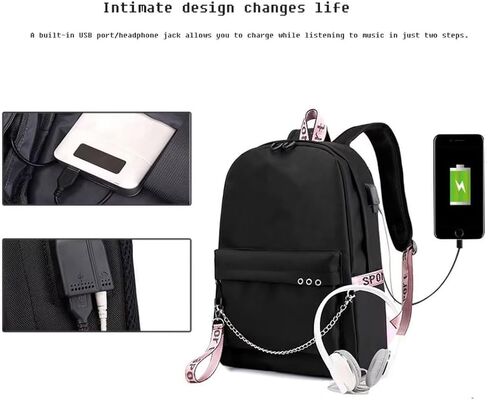 IHGKX Cartoon Backpack with USB Charging Port and Headphone Port Anime Lightweight Laptop Bag in Saudi Arabia