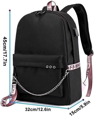 IHGKX Cartoon Backpack with USB Charging Port and Headphone Port Anime Lightweight Laptop Bag in Saudi Arabia