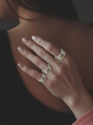 HUASAI 3 Pcs Feng Shui Rings Cooper Coin Ring Protection Wealth Rings Luck Wealth Money Ring Open Cuff Ring Adjustable Silver Ring Jewelry Gift for Men Women in Saudi Arabia