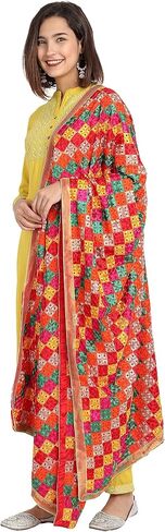 وشاح فولكاري بنجابي مطرز للسيدات من Zamour شيفون in Kuwait