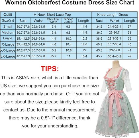 أزياء مهرجان أكتوبر للنساء فستان ديرتل البافاري فساتين ألمانية أزياء بافارية فستان ديرتل برباط للنساء in Kuwait