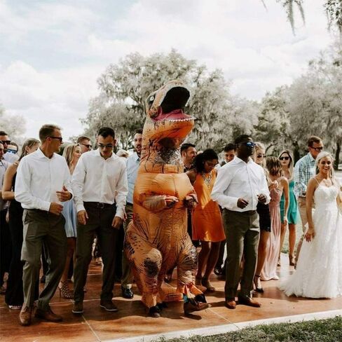 زي ديناصور من RHYTHMARTS، أزياء تريكس القابلة للنفخ، أزياء الهالوين للبالغين in Kuwait