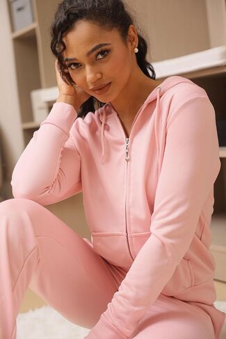 LeeHanTon Matching Sets for Women Comfy Cozy Sweat Sets Pullover Hoody Sweatshirts and Long Pants Tracksuit Sets in Saudi Arabia