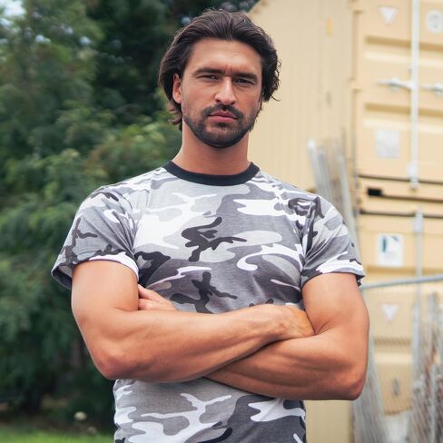 Rothco 22687 100% Cotton Camo T-Shirt Color : Tiger Stripe Camo,Size : 2XL in Saudi Arabia