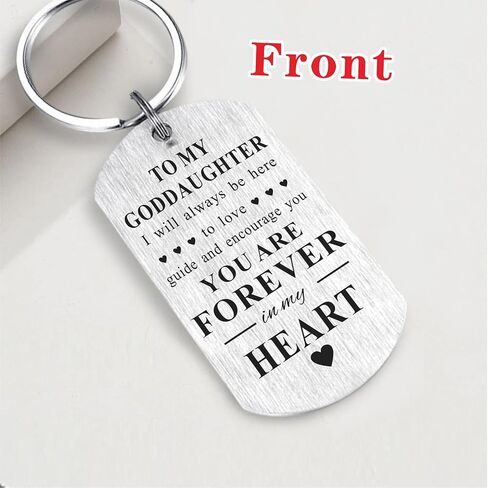 Goddaughter Gifts from Godmother Godfather, Inspirational Keychain for Goddaughter, Unique Goddaughter Birthday Present in Kuwait