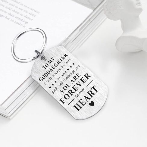Goddaughter Gifts from Godmother Godfather, Inspirational Keychain for Goddaughter, Unique Goddaughter Birthday Present in Kuwait