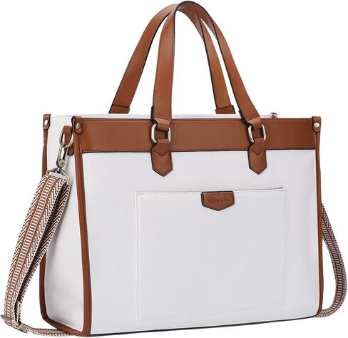 Chase Chic Laptop Bag for Women, Canvas Tote Bag for Work Lady 15.6 Inch Computer Shoulder Bag for College,Office in Kuwait