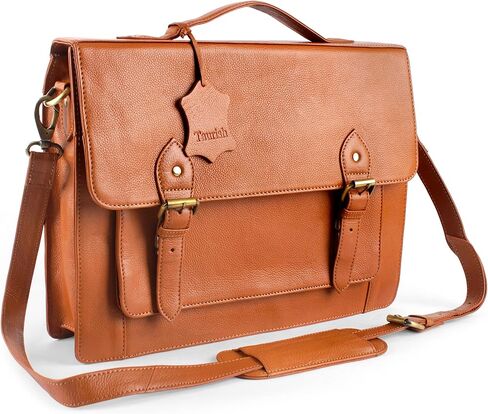 TAURISH Handmade Unisex Executive 100% Genuine Leather Business Travel Bag in Kuwait