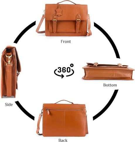 TAURISH Handmade Unisex Executive 100% Genuine Leather Business Travel Bag in Kuwait