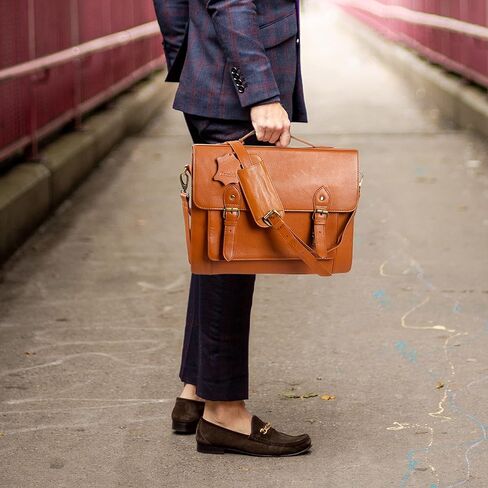 TAURISH Handmade Unisex Executive 100% Genuine Leather Business Travel Bag in Kuwait