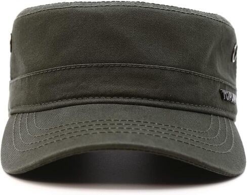 Topuny Yzzjl Cotton Washing Military Style Cap Army Hat for Unisex Adult Women Men (Green), Army-hat Green, 7-7 1/2 in Saudi Arabia