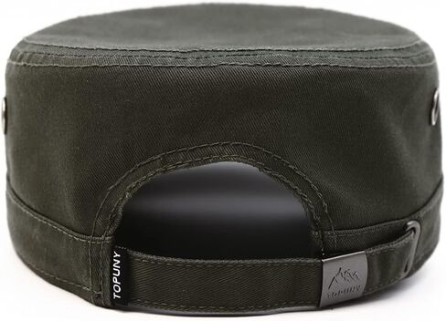 Topuny Yzzjl Cotton Washing Military Style Cap Army Hat for Unisex Adult Women Men (Green), Army-hat Green, 7-7 1/2 in Saudi Arabia