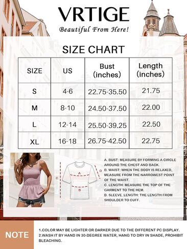 Vrtige Women's Spaghetti Strap Shirred Sleeveless Ruffle Hem Peplum Cami Top Tank Shirt in Saudi Arabia