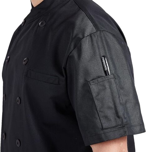 Nanxson Unisex Short Sleeve Chef Coat Men's Chef Jacket with Breathable Mesh CFM0029 in Saudi Arabia