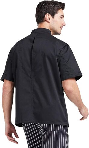 Nanxson Unisex Short Sleeve Chef Coat Men's Chef Jacket with Breathable Mesh CFM0029 in Saudi Arabia