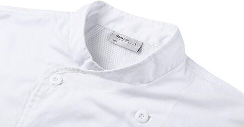 معطف الطباخ للرجال بأكمام قصيرة من Nanxson مع شبكة مسامية CFM0029 in Kuwait