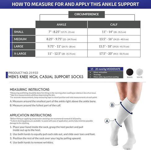 Champion Men's Compression Gym Socks, 15-20 mmHg, Knee High Over Calf Length Athletic Wear for Sports, Black, Medium in Saudi Arabia