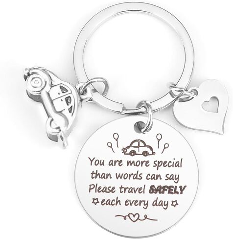 OALCQ Drive Safe Keychain for Boyfriend Gifts for Dad Husband Boyfriend Bus Driver Appreciation Gifts Truck Driver Gifts for Men Birthday Gifts Thanksgiving Day Gifts Christmas Gifts New Years Gifts in Kuwait