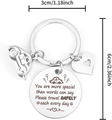 OALCQ Drive Safe Keychain for Boyfriend Gifts for Dad Husband Boyfriend Bus Driver Appreciation Gifts Truck Driver Gifts for Men Birthday Gifts Thanksgiving Day Gifts Christmas Gifts New Years Gifts in Kuwait