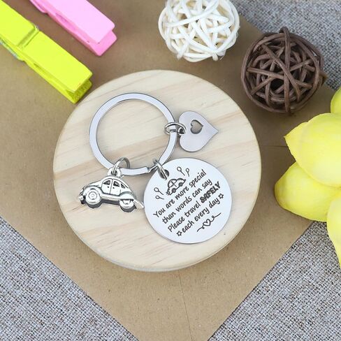 OALCQ Drive Safe Keychain for Boyfriend Gifts for Dad Husband Boyfriend Bus Driver Appreciation Gifts Truck Driver Gifts for Men Birthday Gifts Thanksgiving Day Gifts Christmas Gifts New Years Gifts in Kuwait