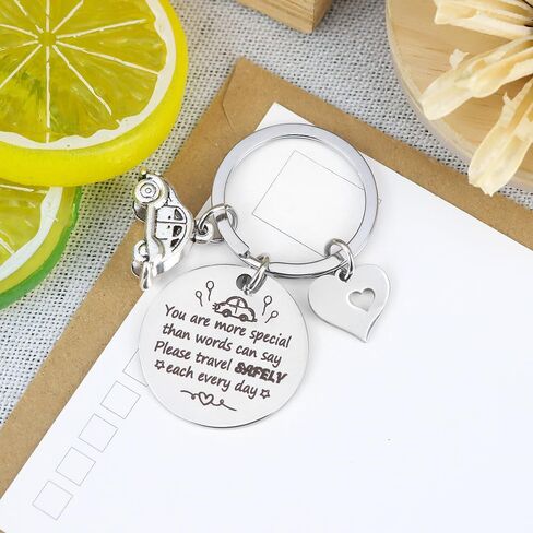 OALCQ Drive Safe Keychain for Boyfriend Gifts for Dad Husband Boyfriend Bus Driver Appreciation Gifts Truck Driver Gifts for Men Birthday Gifts Thanksgiving Day Gifts Christmas Gifts New Years Gifts in Kuwait