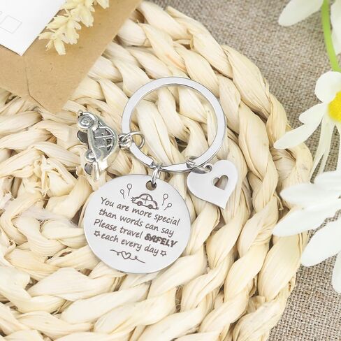 OALCQ Drive Safe Keychain for Boyfriend Gifts for Dad Husband Boyfriend Bus Driver Appreciation Gifts Truck Driver Gifts for Men Birthday Gifts Thanksgiving Day Gifts Christmas Gifts New Years Gifts in Kuwait