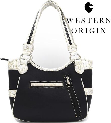 Western Style Rhinestone Cross Studded Laser Cut Wings Tooled Leather Purse Women Handbags Country Shoulder Bag Wallet Set in Kuwait