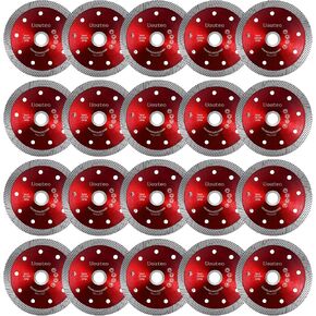 4.5Inch Diamond Saw Blade for Angle Grinder (4.5 inch-20Pcs-Blue) | 4.5 Inch Super Thin Turbo Saw Blade for Angle Grinder, 4-1/2" Tile Blade for Cutting Marble Ceramics Porcelain Tiles in Saudi Arabia