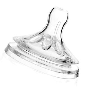Baby Bottles Nipples,4 PCS Transparent Soft Silicone Baby Bottles Nipples for 6 to 12 Month Old Infant