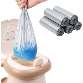 Potty Liners for Portable Potty 75-count, 16.2"*15.8" Universal-Fit Travel Potty Bags, Disposable Potty Liners for Toddlers, Leak-proof Potty Bags for Portable Toilet, Outdoor Use and Potty Training