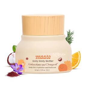 MAATE Baby Body Butter (50 gm) | Enriched with Pure Kokum Butter, Shea Butter, Orange & Saffron Oil | Baby Cream For Face, Skin & Body | Baby Body Butter For Kids 0-12 years | Baby Moisturizer Cream