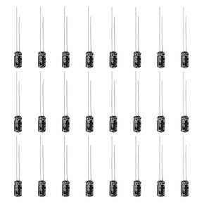 PATIKIL 50V 3.3uF Electrolytic Capacitors, 150Pcs 4x7mm Aluminum High Frequency Electrolytic Capacitors for TV, LCD Monitor, Refrigerator, Circuit Boards, Black