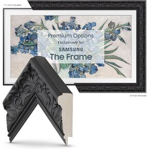Deco TV Frames - Tuscan Matte Black Compatible ONLY with Samsung The Frame TV (Fits 2021-2025 Frame TV, 65")