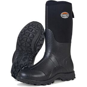 TENGTA Men's Narrow Rubber Rain Boots Women Waterproof Mud Work Boots Neoprene Insulated Rubber Boots Men Outdoor Hunting Gardening Farming Boots