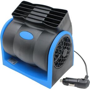 12V Car Fan,2 Speed Electric Cooling Fan,Blue Portable Cold Air Fans with Car Cigarette Lighter Plug,Squirrel Cage Fan for All Vehicles