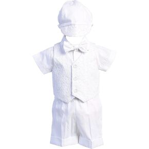 Baptism Outfits for Boys, Baby Boy Christening Outfit, Baptismal Cotton Vest Short Clothes - Ropa de Bautizo para Niño Bebe