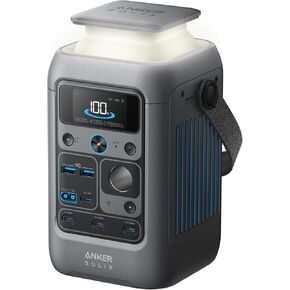 Anker SOLIX C300 DC Power Bank Station, Outdoor 288Wh (90,000mAh), Portable Power Station for Multiple Devices, LiFePO4 Battery, 300W Solar Generator, for Camping, Traveling, and Emergencies