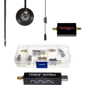 NESDR Smart v5 RTL-SDR Essentials Starter Kit - Includes Everything to Start with Software Defined Radio Including Premium SDR, Flamingo FM Bandstop Filter, 3 Antennas, 10 Adapters & Case