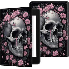 Case for 6.8 Inch Kindle Paperwhite (11th Generation 2021) and Kindle Paperwhite Signature Edition, Adjustable Stand Back Shell Protection Cover for Kindle Paperwhite 2021 E-Reader, Moon Butterfly