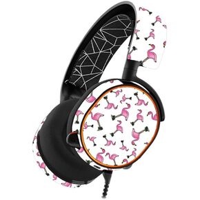 MightySkins Skin Compatible with SteelSeries Arctis 5 Gaming Headset - Cool Flamingo | Protective, Durable, and Unique Vinyl wrap Cover | Easy to Apply, Remove, and Change Styles | Made in The USA