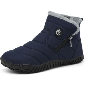 Womens Fur Lined Snow Boots Ladies Warm Winter Boots Non Slip Outdoor Boot Fashion Zip Booties