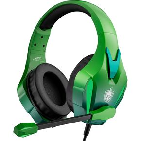 PHOINIKAS PS4 Gaming Headset for PC, PS5, Switch, H9 Xbox One Headset with Noise Cancelling Mic, Over Ear Stereo Headphones with Bass Surround (Dazzle Green)