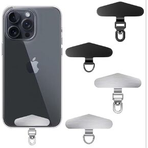 Kaptron Phone Tether Tab for iPhone - Heavy Duty Stainless Steel Metal Phone Tether Tabs, Phone Strap Replacement Part