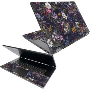 MightySkins Skin Compatible with Lenovo Ideapad C340 15" (2019) - Midnight Blossom | Protective, Durable, and Unique Vinyl Decal Wrap Cover | Easy to Apply, Remove, and Change Styles | Made In The USA