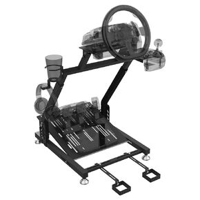 VTUIFBT Sim Racing Wheel Stand, Racing Wheel, Pedal, Shifter Mount with Cup and Headphone Holder Compatible with Logitech G25 G27 G29 G920 G923, Thrustmaster T248X T248 T300RS T150 458 Gaming Stand