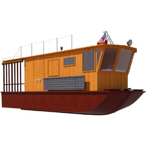 Pontoon Houseboat Plans - Build Your Own 21' Floating Retreat